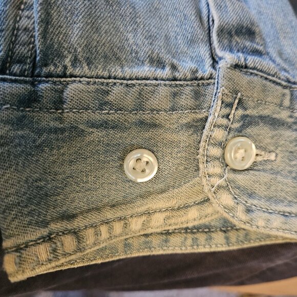 Vintage Disney Fantasia Men's Denim Blue Button Up Large - Picture 7 of 7